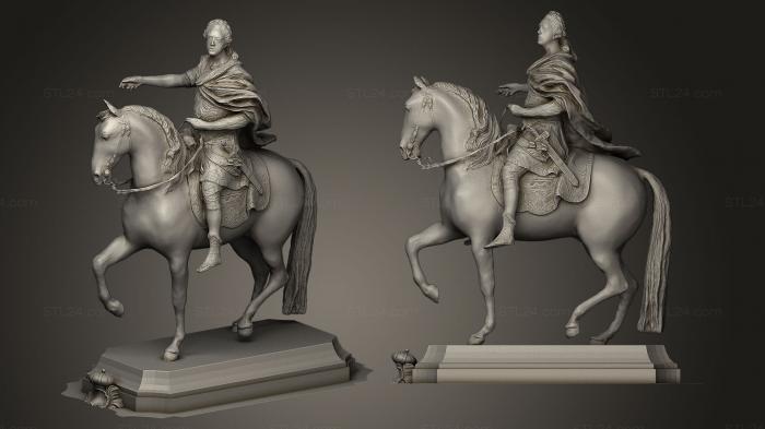 Statues of famous people (Louis XV, STKC_0205) 3D models for cnc